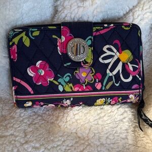 Vera Bradley Vibrant Pink and Navy Wallet